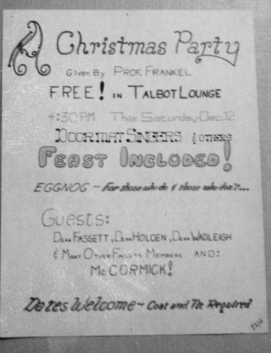 Poster for East Campus Christmas Party